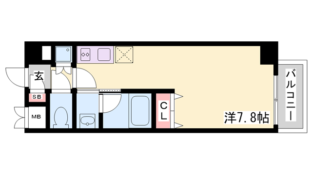 S-FORT神戸小河通の間取り